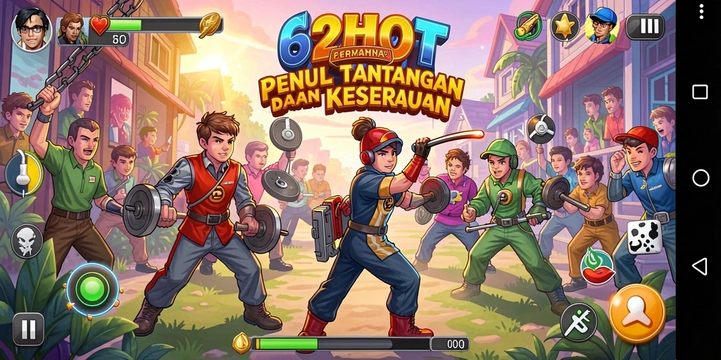 Screenshot menunjukkan gameplay seru dan menantang dari 62HOT.
