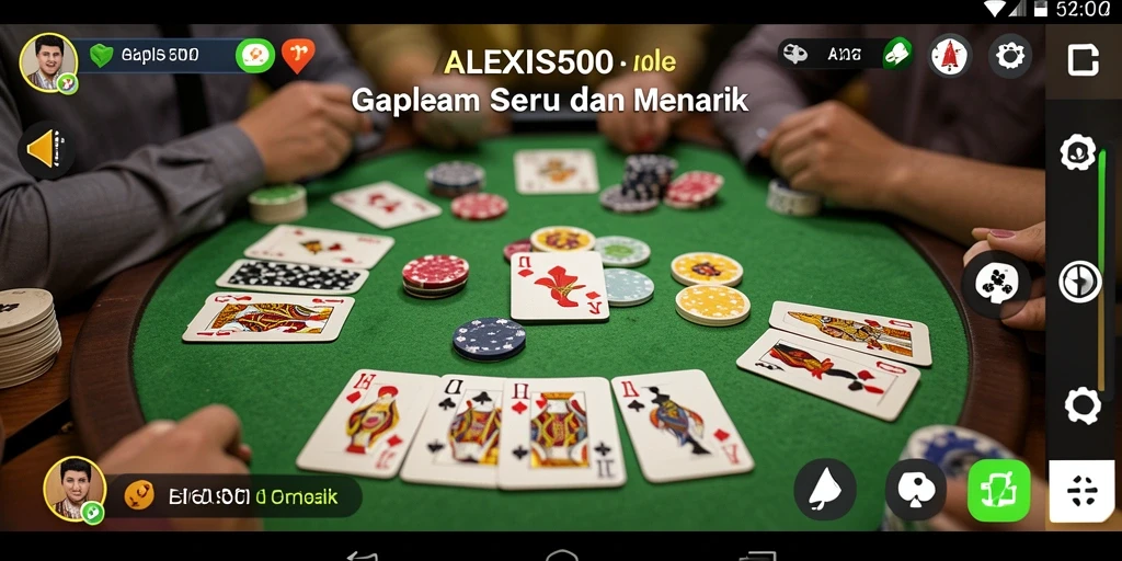 Tampilan gameplay Gaple yang menarik di ALEXIS500.