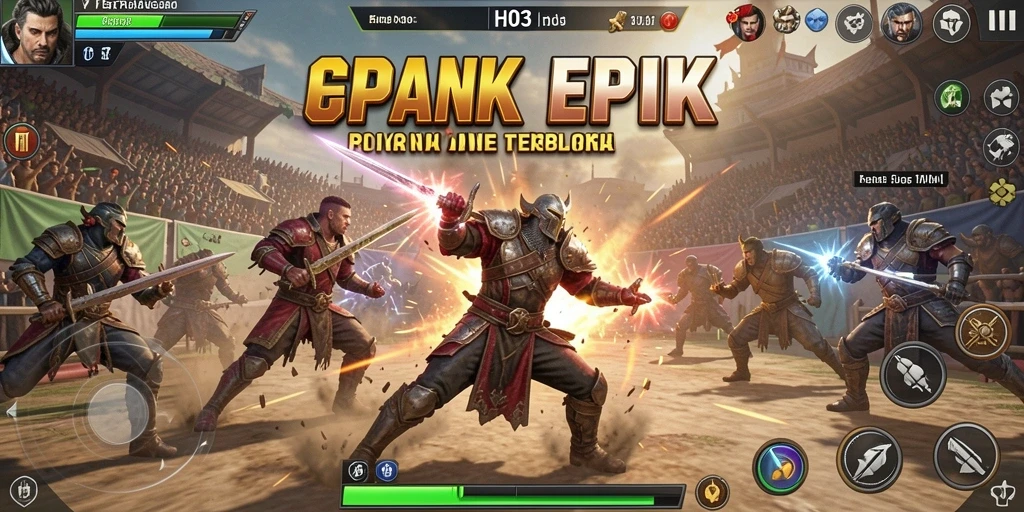 Gameplay H03 yang seru dan penuh aksi pertarungan.