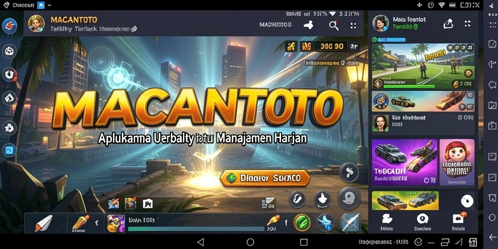 Tampilan antarmuka utama aplikasi MACANTOTO untuk manajemen tugas.
