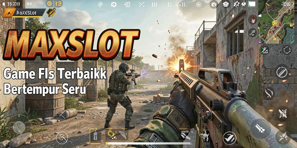 Tampilan gameplay MAXSLOT yang memukau dalam aksi FPS.