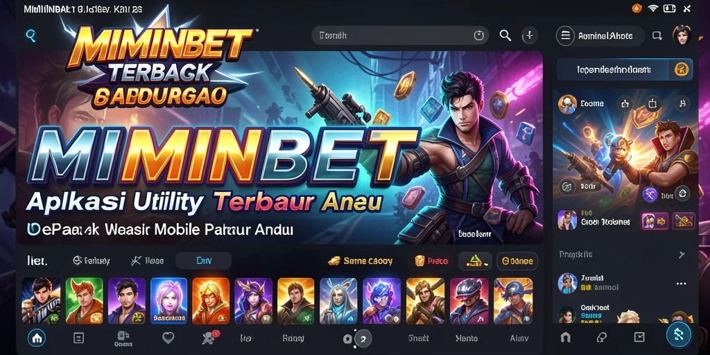 Screenshot dari antarmuka aplikasi MIMINBET yang menampilkan fitur utility.