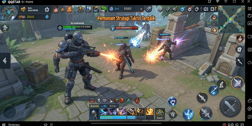 Tampilan menarik dari gameplay strategis QQSTAR yang menegangkan.