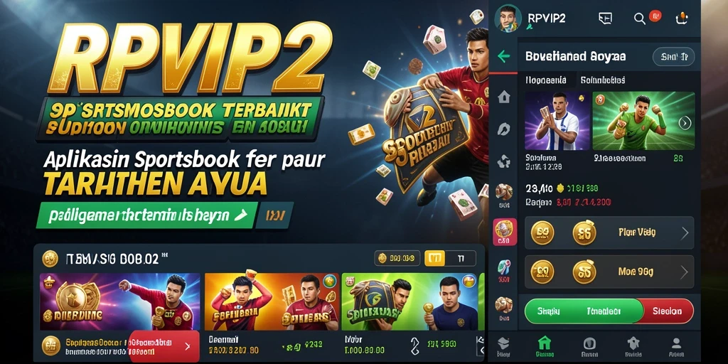 Screenshot utama RPVIP2 menampilkan fitur taruhan olahraga terbaru.