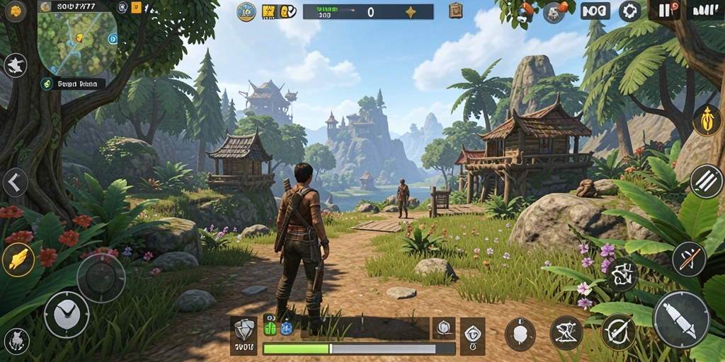 Screenshoot gameplay SOV777 menampilkan petualangan di dunia terbuka yang luas.