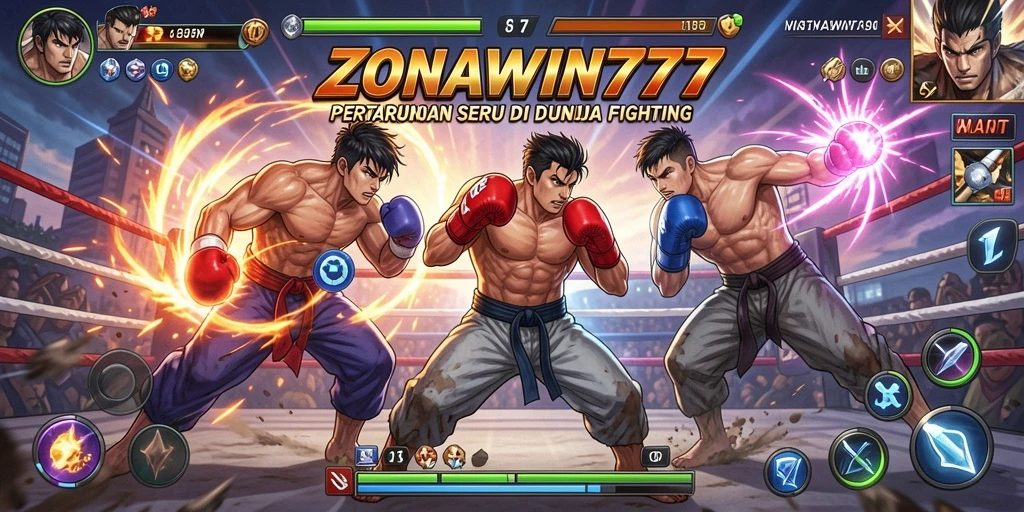 Screenshot gameplay ZONAWIN777 menampilkan aksi pertarungan yang mendebarkan.